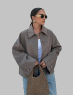 Women Single Breasted Turn-Down Collar Jackets With Pockets