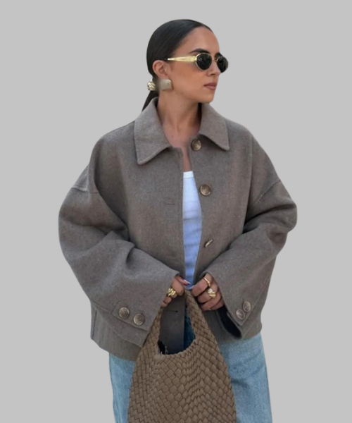 Women Single Breasted Turn-Down Collar Jackets With Pockets