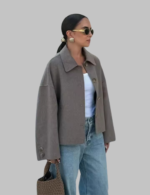 Women Single Breasted Turn-Down Collar Jackets With Pockets