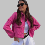 Women's Lapel Neck Grey Zipper Jacket – Front Pockets Long Sleeve Casual Coat