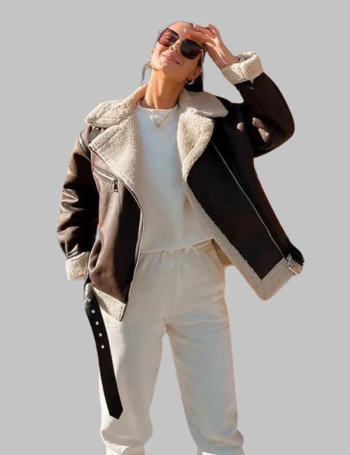Women's Winter Warm Moto Biker Zipper Faux Fur Leather Jacket