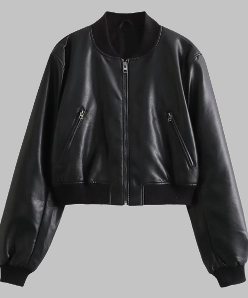 Motorcycle Faux Leather Pilot Jacke