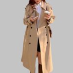 Korean Style Long Trench Coat Women Loose
