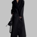 Double-Breasted Loose Trench Coat Women Long