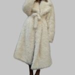 Faux Fur Belted Winter Long Coat Women