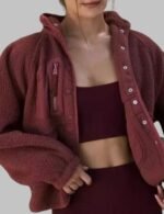 lamb fleece jacket for women, lamb wool jacket for women, Thick winter fleece jacket, winter lamb fleece jacket