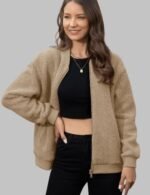 winter fleece jacket, sherpa fleece thermal jacket, Casual winter jacket, women winter fleece jacket