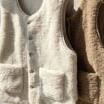 double-sided fleece vest women, lamb hair thermal vest, thick sleeveless warm vest, reversible winter vest, button fleece vest for women