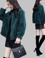 winter short lamb wool fleece jacket for women, lamb wool fleece winter jacket USA, short fleece jacket for cold weather, women’s warm fleece outerwear