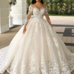 Buy Church Wedding Dress in Long Sleeve Tulle A Line Style