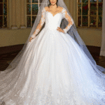Shop Arabic Wedding Dress in Ball Gown Style and Shine