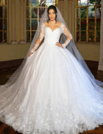 arabic wedding dress, arabian bridal gown, long sleeve wedding dress, ball gown wedding dress, applique bridal dress