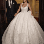 Shop Arabic Bridal Gowns in Sequin Sleeveless Ball Gown Style