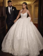 Arabic bridal gowns, sequin ball gown, luxury Arabic wedding dress, Dubai bridal gown, royal Arabic wedding attire, elegant Arabic bride dress