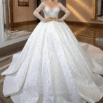 Buy Beaded Bridal Gowns in Scoop Neck Ball Gown Lace Style
