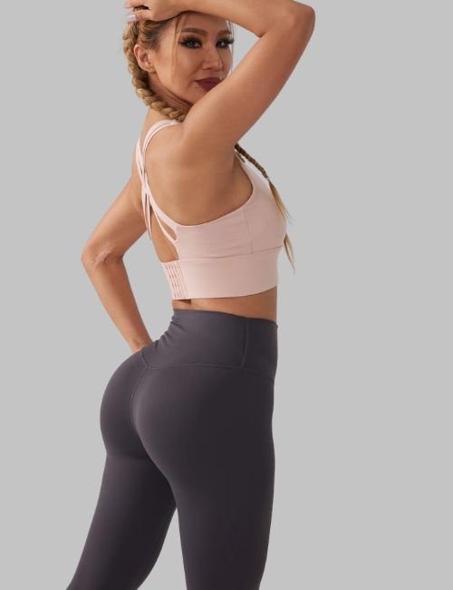 High Impact Push Up Sports Bra, Breathable Push Up Fitness Bra, Stretchable Workout Bra for Active Women, Padded Sports Bra
