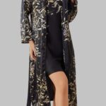 Floral Silk Satin Sleepwear Set for Women, Silk Satin Floral Loungewear Set Laid Flat, Lightweight All-Season Silk Satin Loungewear for Women