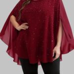 Get Plus Size Sequin Top in Crewneck Style You Will Love