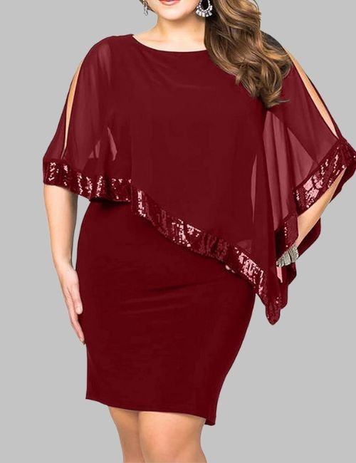 Sexy Plus Size Summer Dress Women, Asymmetric Chiffon Evening Dress for Curvy Women, Plus Size Party Dress Women, Summer Dress for Women Plus Size, Curvy Women’s Summer Dress