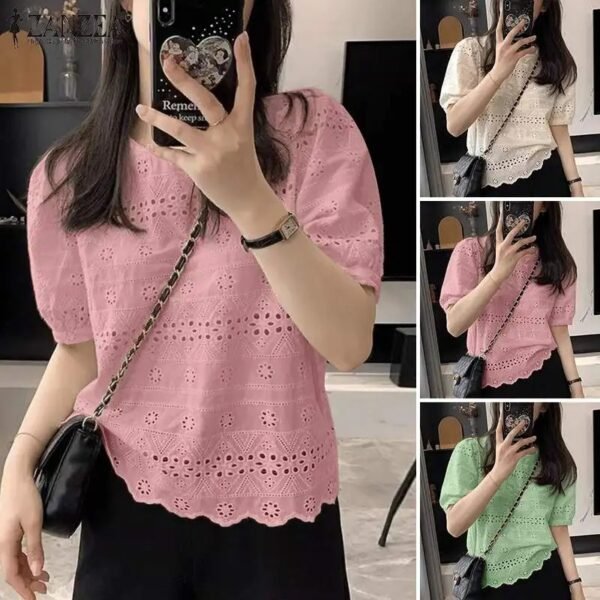 crochet blouse for women, boho crochet blouse, lightweight summer blouse, chic casual blouse