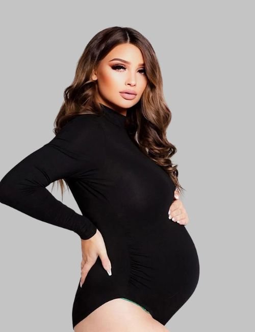 long sleeve maternity bodysuit, maternity bodysuit for pregnant women, Plus size pregnancy bodysuit for photoshoot, Sexy maternity bodycon outfit
