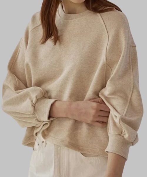 Trendy Oversized Women's Pullover Sweatshirt, Warm and Stylish Pullover Sweatshirt for Women, Soft Cotton Blend Women's Sweatshirt, Discounted Women's Pullover Sweatshirts