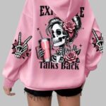 women's printed hoodie, stylish hoodie for women, printed streetwear hoodie, women's fashion hoodie