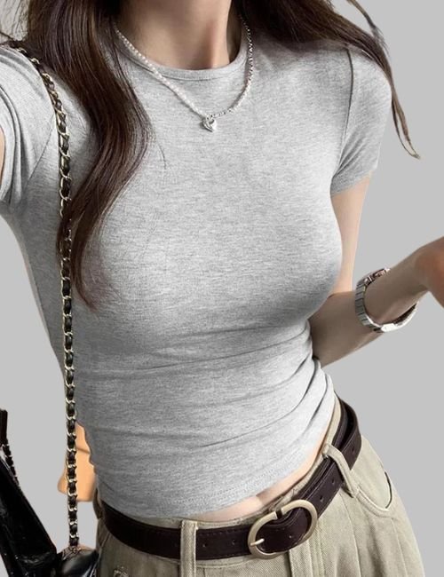 Comfortable Breathable Cotton Crewneck Tee, Modern Fit Short Sleeve Crewneck Tee, Short Sleeve Crewneck Tee, Short Sleeve Crewneck Tee