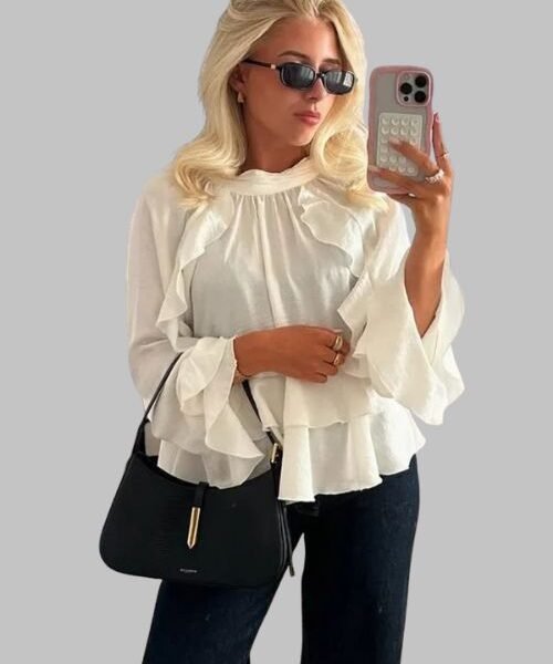 women long sleeve blouse, office wear blouse for women, casual fashion top, elegant women’s blouse for work
