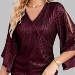 women’s formal blouse, party wear blouse, formal evening blouse, holiday fashion blouse