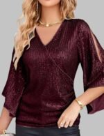 women’s formal blouse, party wear blouse, formal evening blouse, holiday fashion blouse