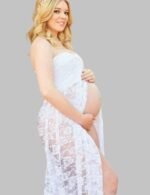 Women pregnant maternity dress, Summer lace maxi maternity dress, Full-length maternity maxi dress, Sleeveless lace maternity dress