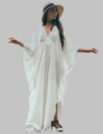 v neck kaftan for women, flowy v neck kaftan dress, boho chic v neck kaftan, lightweight kaftan with v neck