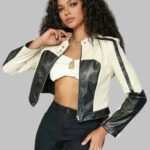 cropped leather moto jacket, biker Cropped Leather Biker Jacket Women Moto Retrojacket for women, cropped biker jacket, leather moto jacket women
