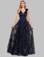 V-neck evening dresses, evening gowns for women, satin v-neck dress, formal dresses USA
