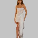 Buy Engagement Dress in Lace Floral Style and Shine