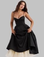 elegant tea party dress for women, chic tea party outfit, stylish garden party dress, modern women's tea party look