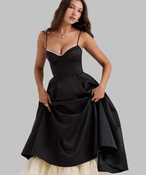 elegant tea party dress for women, chic tea party outfit, stylish garden party dress, modern women's tea party look
