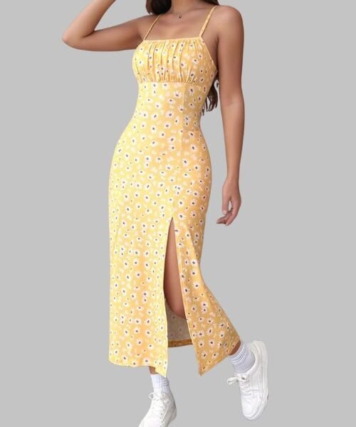 floral beach dress for women, flowy floral dress, beach vacation outfit, women’s fashion dress