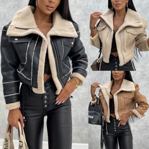 Faux leather aviator jacket for women, Trendy faux leather aviator jacket, Fashion-forward faux leather aviator jacket, Aviator-style faux leather jacket for women