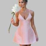 sleeveless backless bandage dress, mini summer club dress for women, deep V bodycon party dress, tight fit nightclub mini dress
