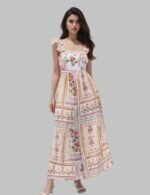 square neck midi dress, vintage floral midi dress, sleeveless floral dress for women, adjustable strap midi dress,