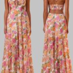 casual sleeveless maxi dress, garden party maxi dress, vacation maxi dress for women, elegant floral maxi dress