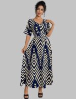 Short Sleeve Maxi Dress - Summer Swing Dress - Image 5