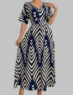Short Sleeve Maxi Dress - Summer Swing Dress - Image 6