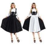 women’s dirndl costume, Oktoberfest dress for women, German festival dress, medieval dirndl midi, traditional Bavarian dress