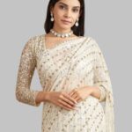 sequin saree for women, indian traditional saree, bollywood dance saree, ethnic stage costume, festive sari, wedding saree india