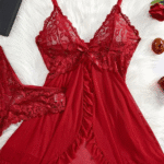Sexy Night Dress for Women, hot night dress for women, elegant sleep dress, V-neck nightgown for women, transparent milk silk nightwear, women’s lingerie nightdress