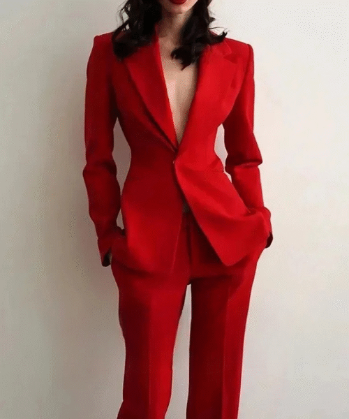 casual tuxedo 2 piece suit for women, women tuxedo dress, stylish women blazer set, versatile women pants suit, trendy work outfit for women