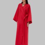 Kimono style dress for women, wrap maxi dress with kimono sleeves, elegant lapel robe dress, belted long dress for evening wear, stylish kimono sleeve maxi dress,